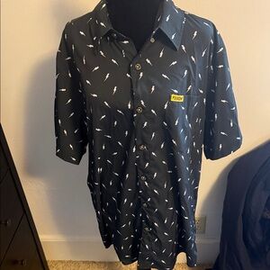 DIXXON Black Shirt with White Lightning Design